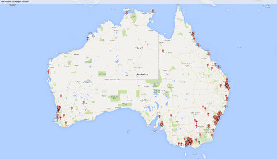 Where have our hampers travelled to in 2018?