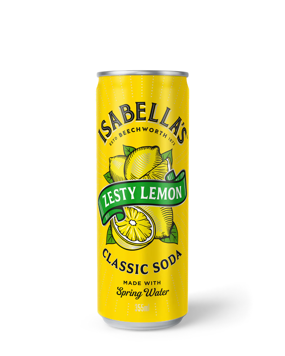 Zesty Lemon Soda Can 355ml