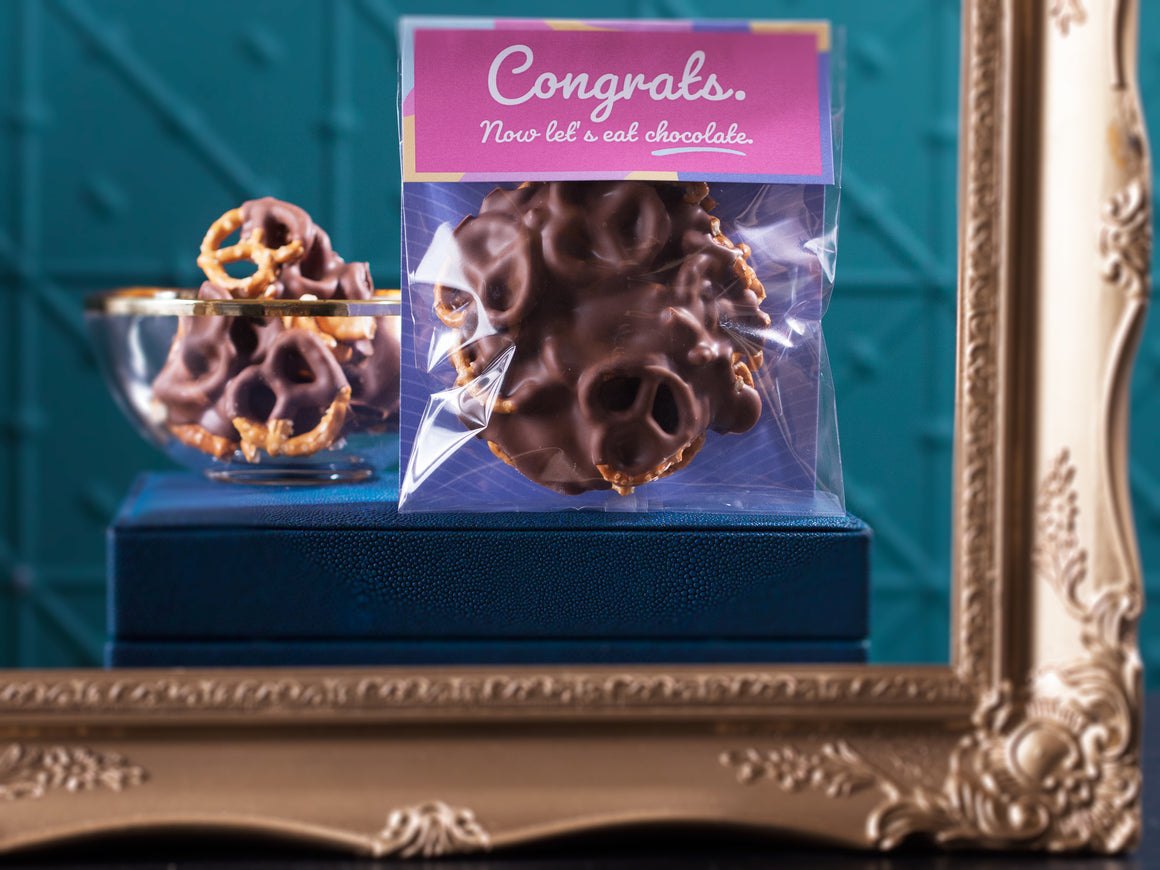 Congrats Now Let's Eat Chocolate - Chocolate Pretzels 100g