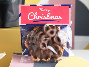 Merry Christmas Chocolate Pretzels 100g