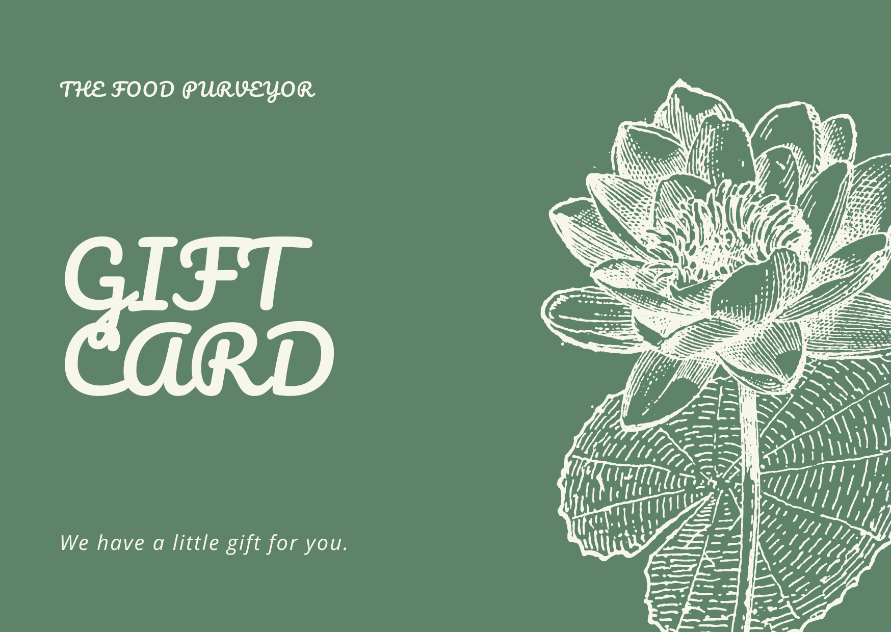 The Food Purveyor Gift Card