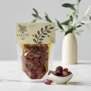 Salute 150g Kalamata Olives in vacuum pouches
