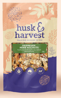 Husk Harvest Parmesan Herb Walnuts 120g